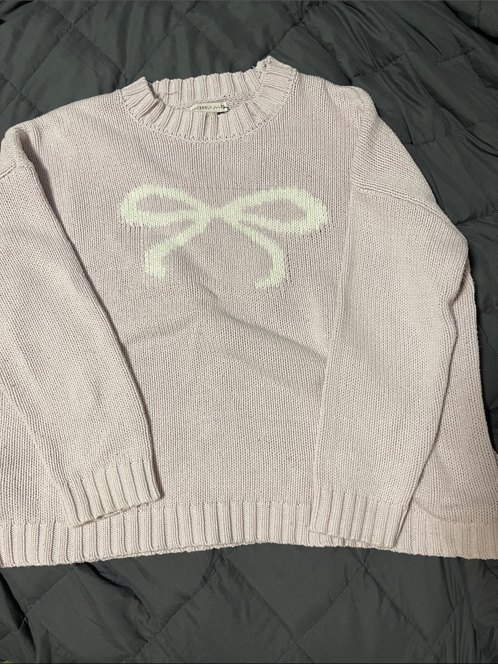 Sincerely Jules lilac bow sweater